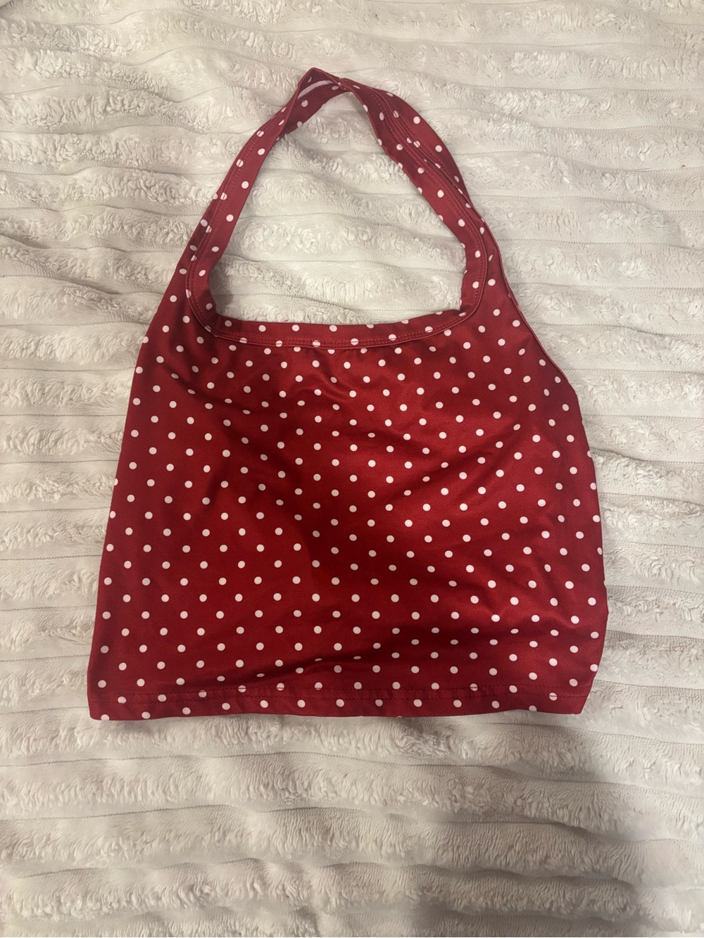 SHEIN Red Polka Dot Tank Top